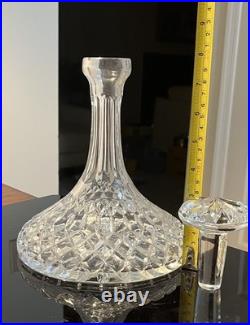 Vintage MCM Violetta 24% Hand Cut Lead Crystal Ship's Decanter Made In Poland