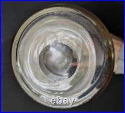 Vintage MCM Wine Carafe & 4 Champagne Flutes Atomic Starburst Gold Trim