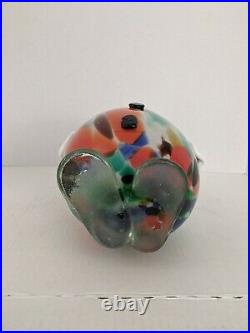 Vintage MURANO ART GLASS CLOWN decanter multicolor CLEAN