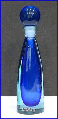 Vintage MURANO Art Glass SOMMERSO Poli SEGUSO Large Decanter Bottle & Stopper