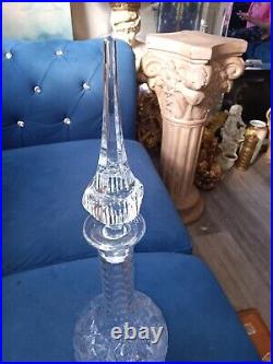 Vintage Magnificent Crystal 17.5 In Decanter