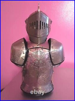 Vintage Medieval Knight Bar Caddy And Bottle Cover