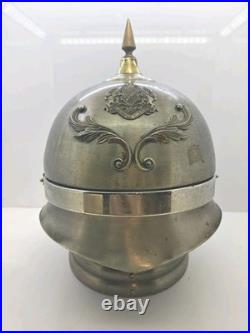 Vintage Medieval Knights Helmet Decanter Shot Glass Bar Set Missing One Glass