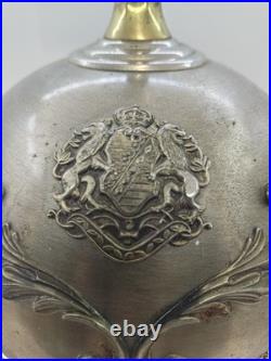 Vintage Medieval Knights Helmet Decanter Shot Glass Bar Set Missing One Glass