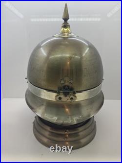 Vintage Medieval Knights Helmet Decanter Shot Glass Bar Set Missing One Glass