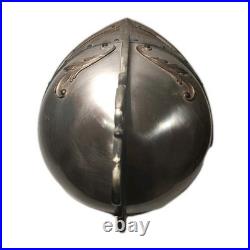 Vintage Medieval Knights Musical Helmet Decanter Shot Glass Holder Bar Set