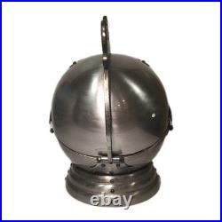 Vintage Medieval Knights Musical Helmet Decanter Shot Glass Holder Bar Set