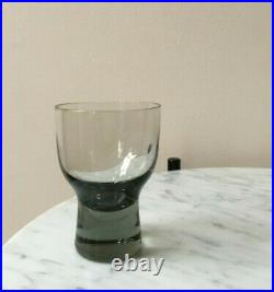 Vintage Mid Century Holmegaard smoked glass decanter and glass set Jacob Bang