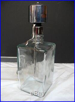 Vintage Mid Century Lucite Bourbon Scotch Bar Pump Decanter Liquor Set Tantalus