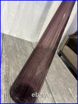 Vintage Mid-Century Modern Amethyst Empoli Glass Decanter 26 GLOWS