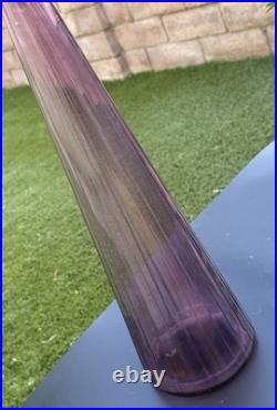 Vintage Mid-Century Modern Amethyst Empoli Glass Decanter 26 GLOWS