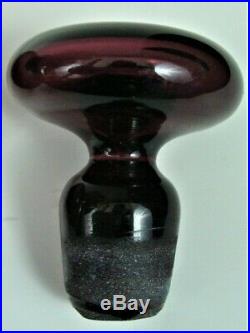 Vintage Mid Century Modern Blenko Gurgle Decanter 5427S Husted Amethyst Purple