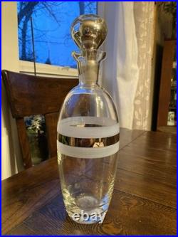 Vintage Mid-Century Modern Decanter And Matching Glasses Set Of Seven