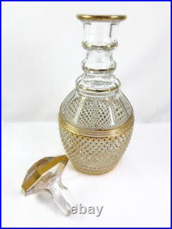 Vintage Mid Century Modern Imperial Cambridge Glass Mt Vernon Decanter Gold MCM