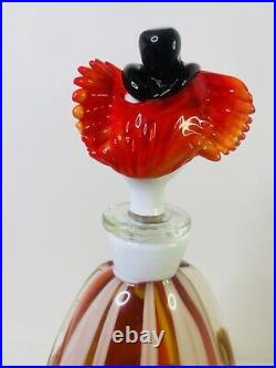 Vintage Mid Century Multicolor 16 Murano Figural Art Glass Clown Decanter