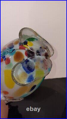 Vintage Mid Century Multicolor 16 Murano Figural Art Glass Clown Decanter