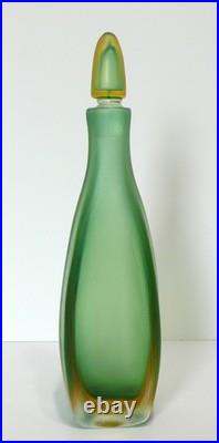 Vintage Mid-Century Paolo Venini Inciso Sommerso Glass Decanter with Stopper