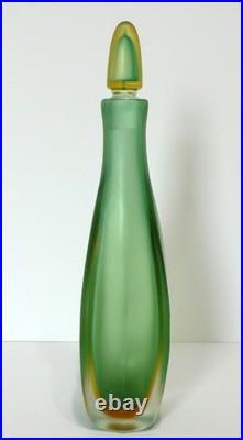 Vintage Mid-Century Paolo Venini Inciso Sommerso Glass Decanter with Stopper