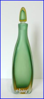 Vintage Mid-Century Paolo Venini Inciso Sommerso Glass Decanter with Stopper