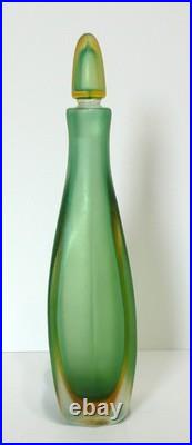Vintage Mid-Century Paolo Venini Inciso Sommerso Glass Decanter with Stopper