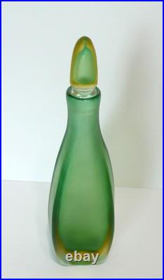 Vintage Mid-Century Paolo Venini Inciso Sommerso Glass Decanter with Stopper