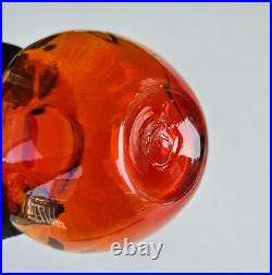 Vintage Mid Century Rainbow Amberina Art Glass Decanter 111