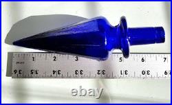 Vintage Mid-Century Rossini Empoli Cobalt Blue 18-3/4 Glass Decanter & Stopper