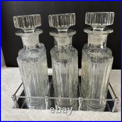Vintage MidCentury Modern Glass Decanter Set