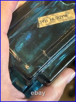 Vintage Midcentury Helena Tynell Style Blue Glass Decanter Italian Empoli READ