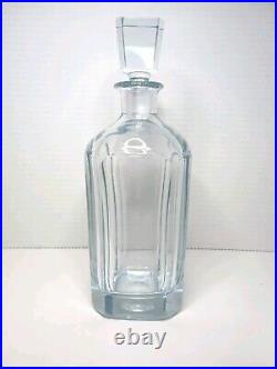 Vintage Midcentury Stromberg Glass Decanter Swedish Blue Signed