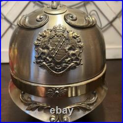 Vintage Military Helmet Bar Set with Decanter & Shot Glasses