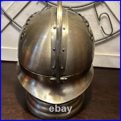 Vintage Military Helmet Bar Set with Decanter & Shot Glasses