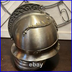 Vintage Military Helmet Bar Set with Decanter & Shot Glasses