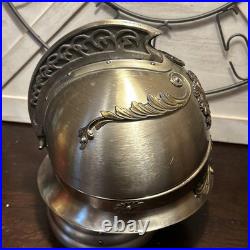 Vintage Military Helmet Bar Set with Decanter & Shot Glasses