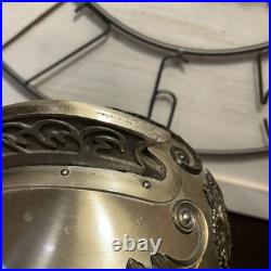 Vintage Military Helmet Bar Set with Decanter & Shot Glasses