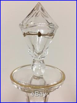 Vintage Moser Crystal Decanter Original Czech Design Real Gold Detail Unused (2)