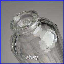 Vintage Moser Style Bohemian Cut Crystal Decanter Czechoslovakia Heavy Glass 10