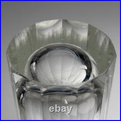 Vintage Moser Style Bohemian Cut Crystal Decanter Czechoslovakia Heavy Glass 10