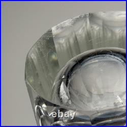 Vintage Moser Style Bohemian Cut Crystal Decanter Czechoslovakia Heavy Glass 10