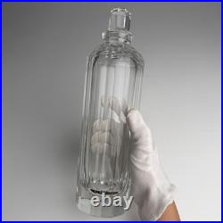 Vintage Moser Style Bohemian Cut Crystal Decanter Czechoslovakia Heavy Glass 10