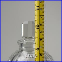 Vintage Moser Style Bohemian Cut Crystal Decanter Czechoslovakia Heavy Glass 10