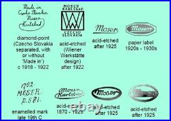 Vintage Moser Style Bohemian Cut Crystal Decanter Czechoslovakia Heavy Glass 10