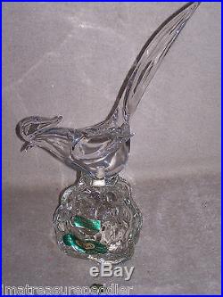 Vintage Murano Art Glass for Luxardo Decanter Pheasant