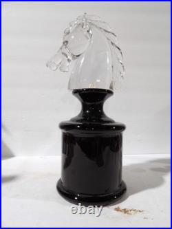 Vintage Murano Glass Horse Head Decanter Luxardo Italy 1969