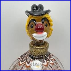Vintage Murano Italian Art Glass 12-Inch Clown Decanter GORGEOUS