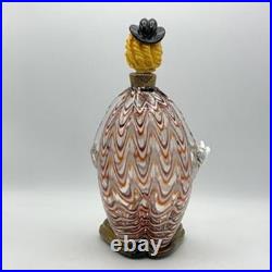 Vintage Murano Italian Art Glass 12-Inch Clown Decanter GORGEOUS