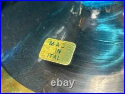 Vintage Murano VENETIAN BLUE Barware Set Decanter & Glasses Set No Stopper