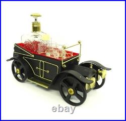 Vintage Musical Car Decanter Set Barware Liquor Set 1950s Complete