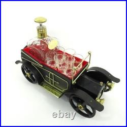 Vintage Musical Car Decanter Set Barware Liquor Set 1950s Complete