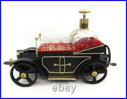 Vintage Musical Car Decanter Set Barware Liquor Set 1950s Complete